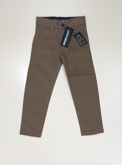 Brown Cotton Jeans for Boys