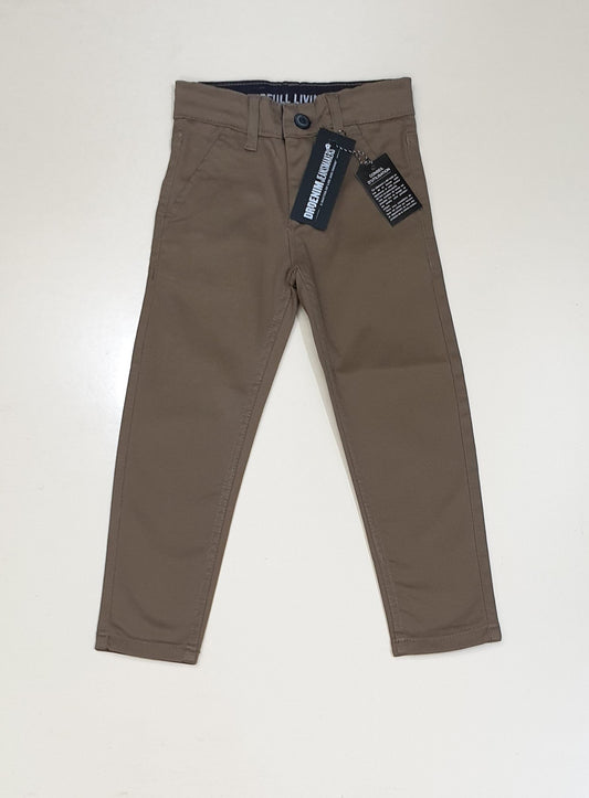 Brown Cotton Jeans for Boys