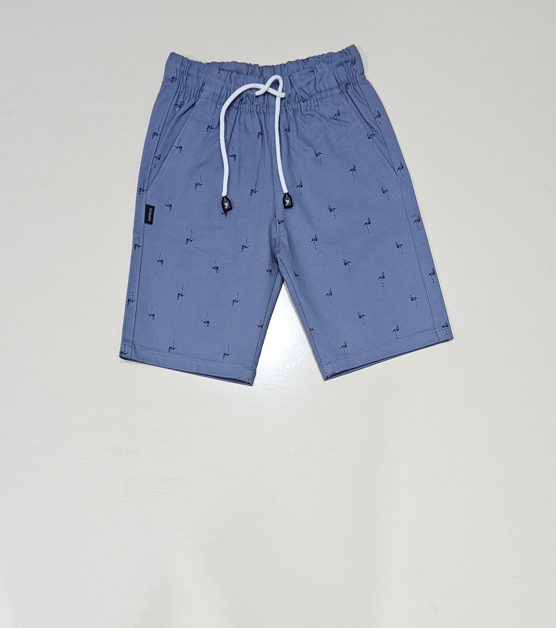 Boys printed Shorts, Cotton Stretch Fabric, Grey colour.
