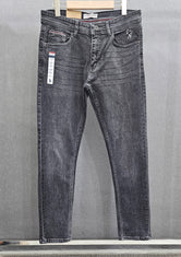 Mens Regular Fit Jeans, soft comfortable Stretch Denim Fabric, Dark Grey faided.