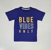 Blue Vibes Boys T-shirts Half sleeves in Cotton Jersey Fabric. Blue