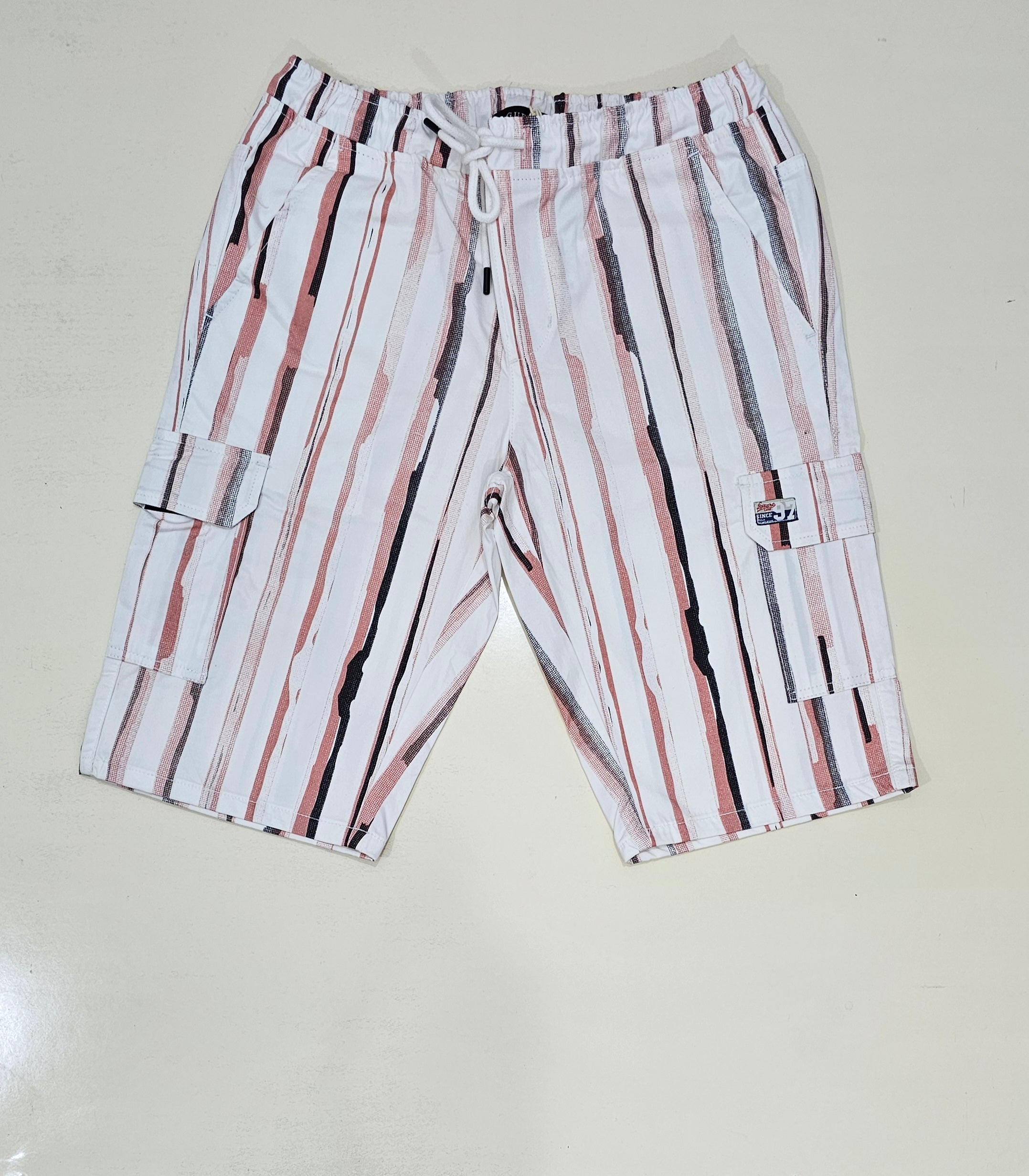 GUS. Mens Cotton 6 pocket Shorts. Tropical Red
