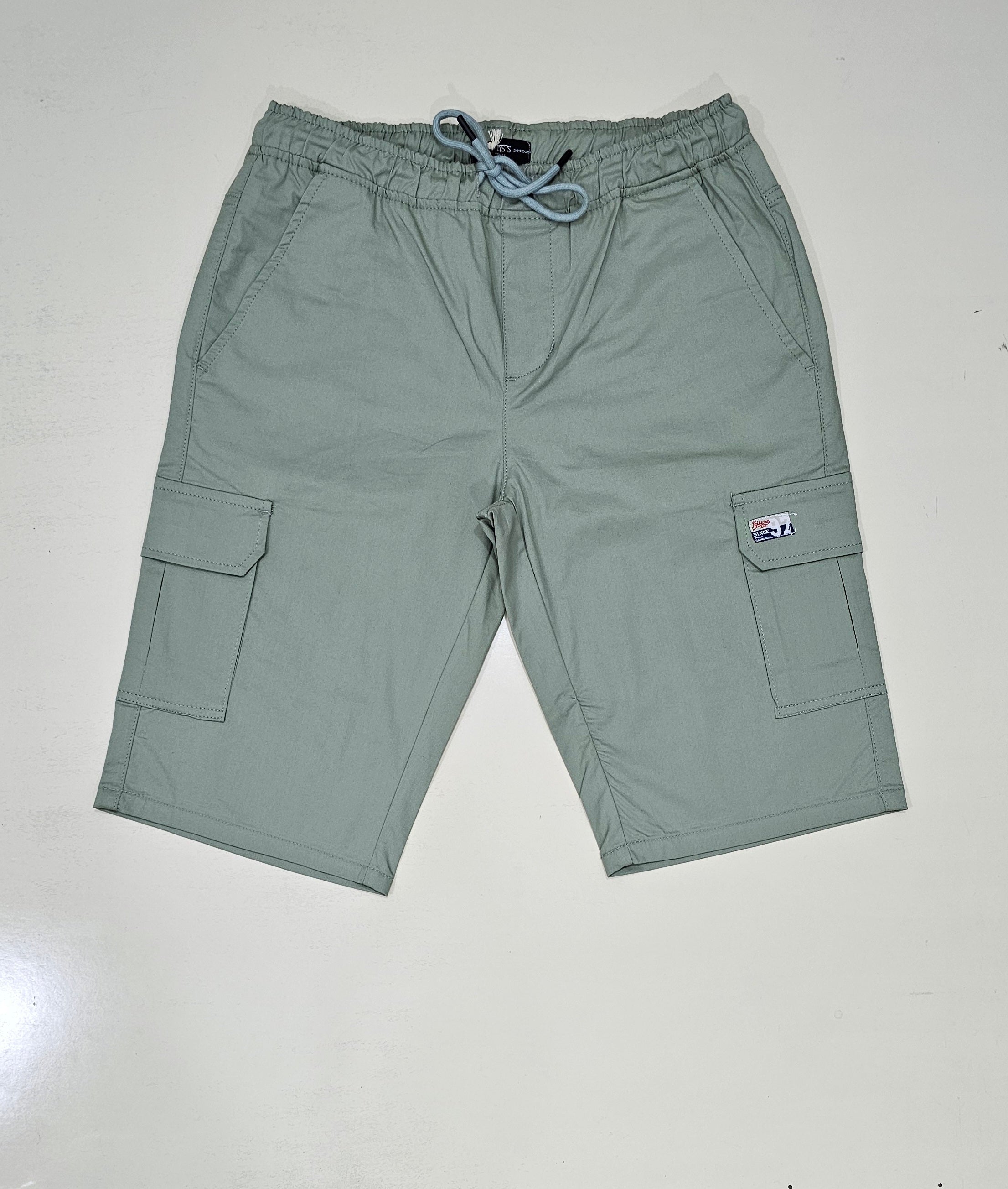 GUS. Mens Cotton 6 pocket Shorts. Light Green