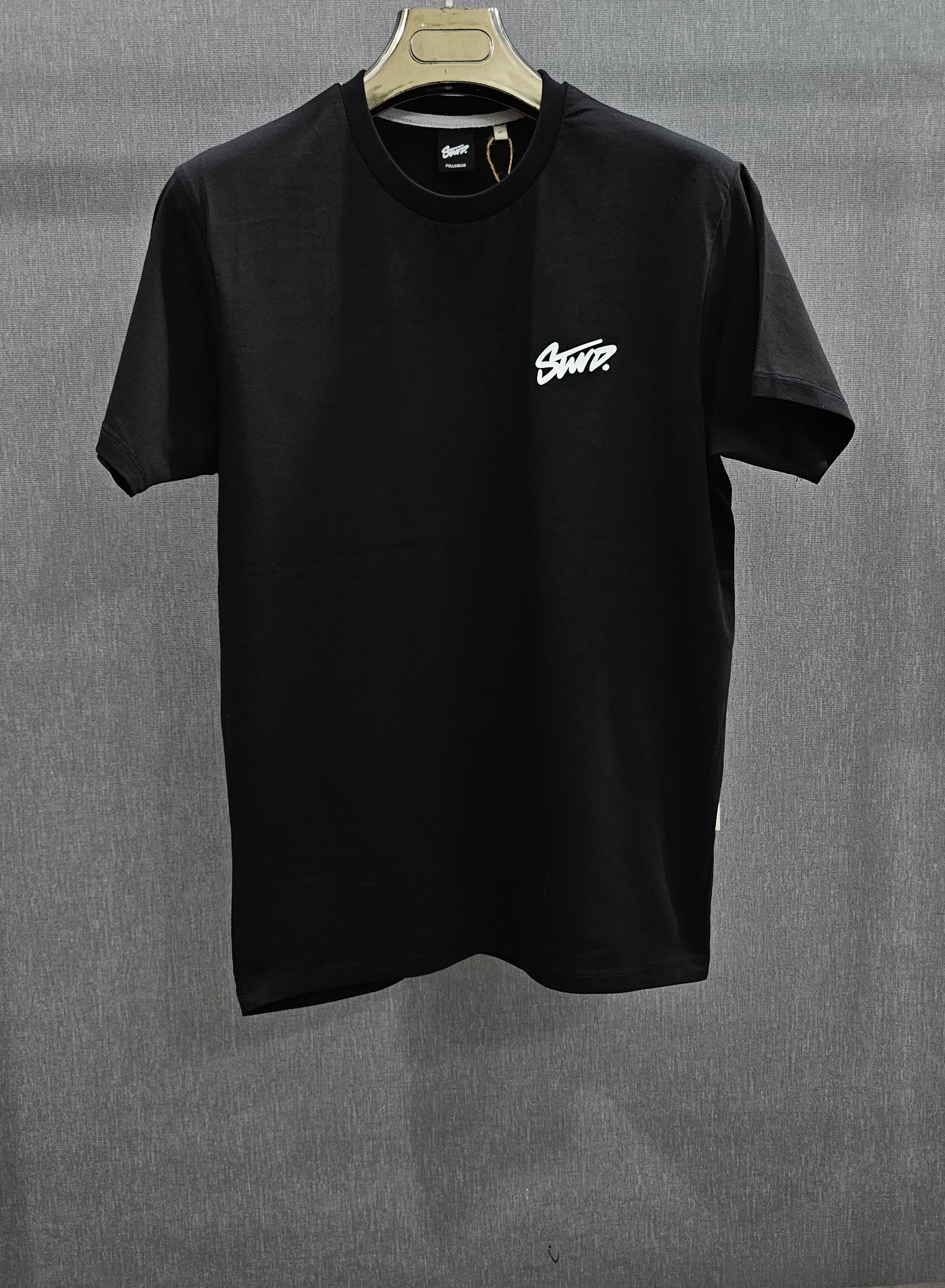 Stwd. Mens stretch Cotton Jersey Tshirts. Black