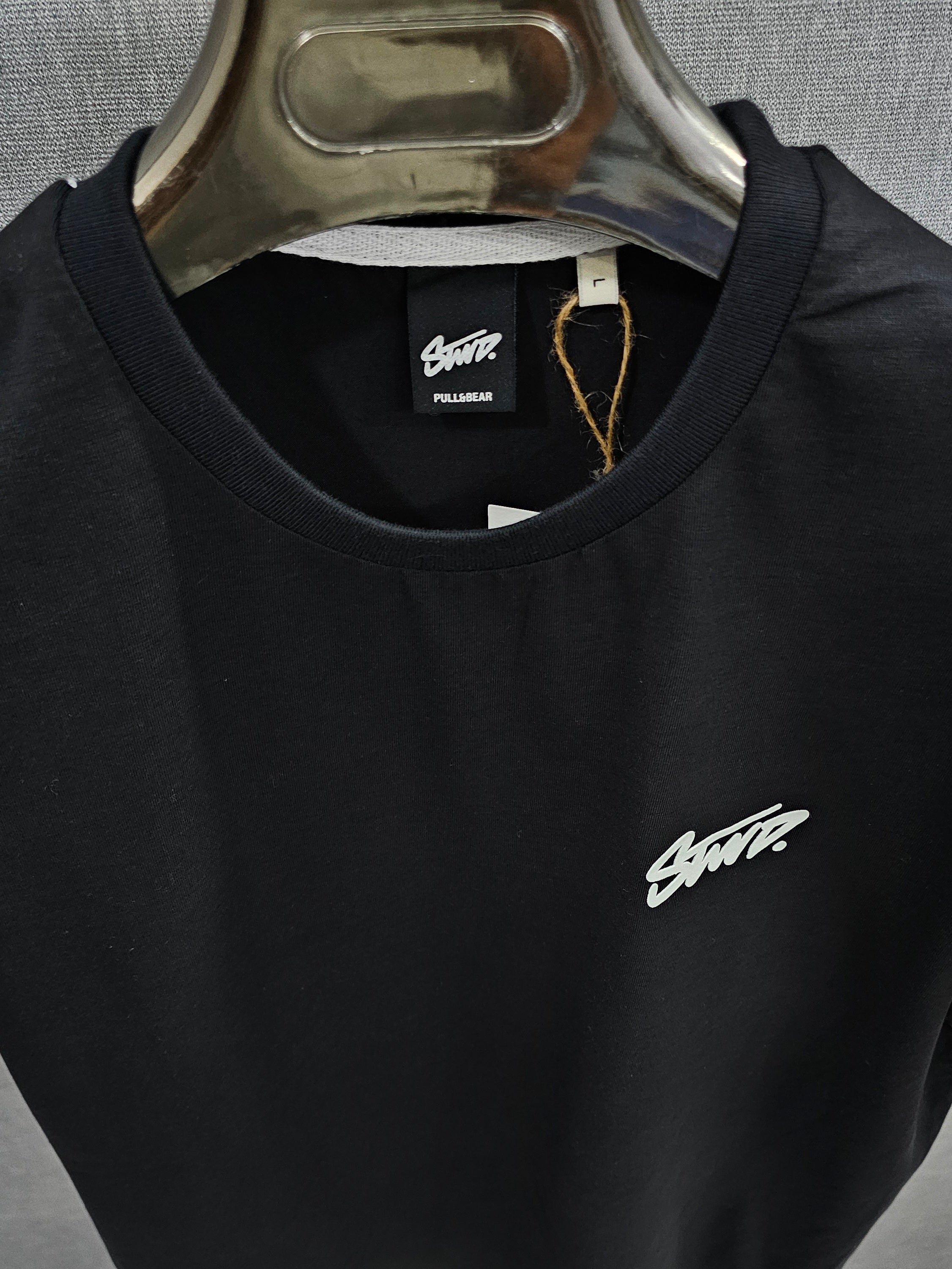 Stwd. Mens stretch Cotton Jersey Tshirts. Black