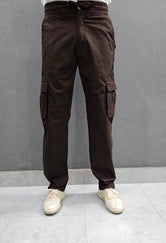 Chocolate Brown Loose Fit 6 pocket , Soft comfortable stretch Fabric.