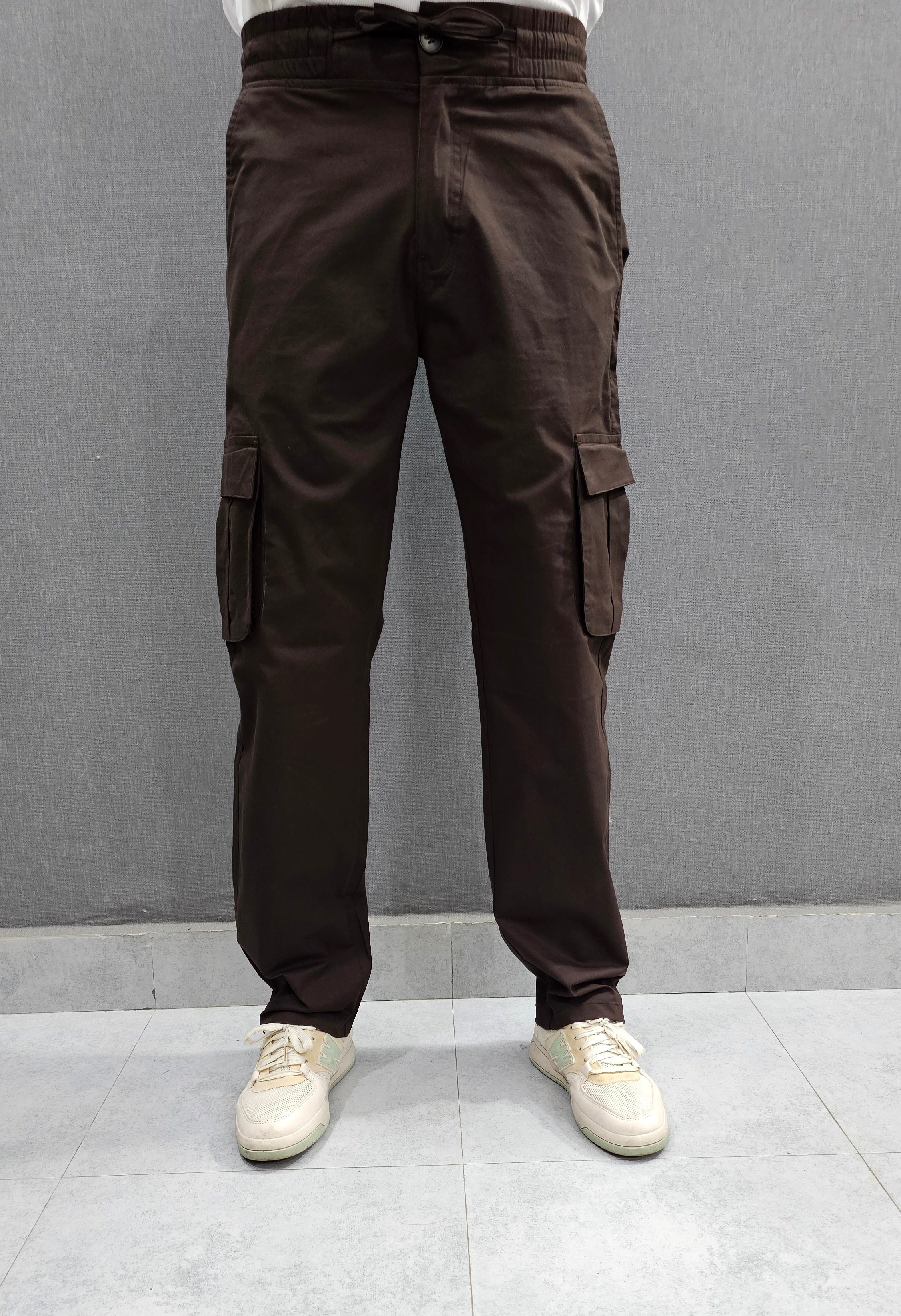 Chocolate Brown Loose Fit 6 pocket , Soft comfortable stretch Fabric.