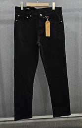 Mens Regular Fit Jeans, soft comfortable Stretch Denim Fabric, Jet Black colour.