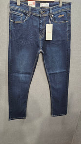 SO- Mens Regular Fit Jeans, soft comfortable Stretch Denim Fabric, Dark Tinted Blue colour.
