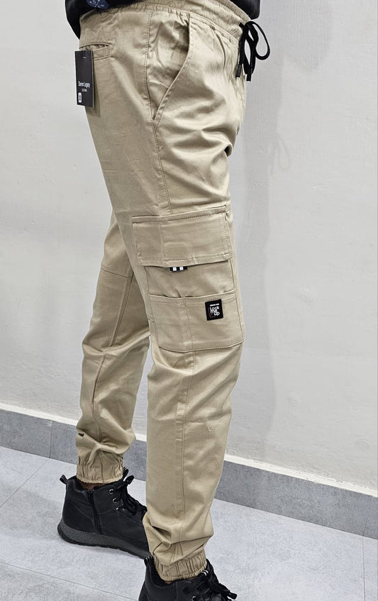 Mens Six pocket cotton stretch trousers