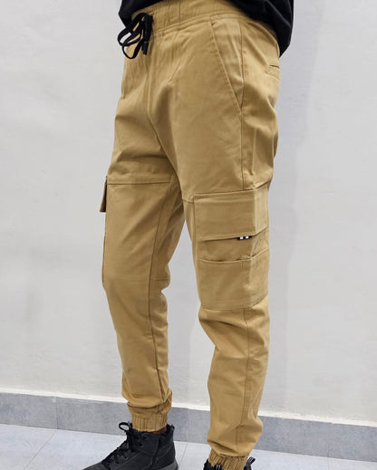 Mens Six pocket cotton stretch trousers