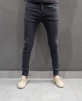 Mens Premium Stretch Ankle Jeans. Soft comfortable Stretch Denim Fabric Grey