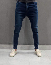 Mens Premium Stretch Ankle Jeans. Soft comfortable Stretch Denim Fabric Tinted Green