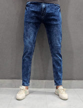 Mens Premium Stretch Ankle Jeans. Soft comfortable Stretch Denim Fabric Random Blue