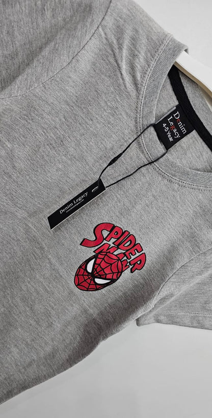 Grey Spiderman Boys Shirt