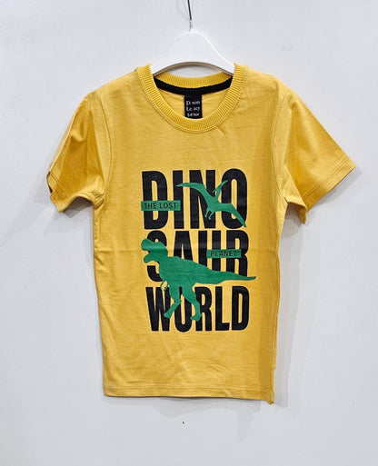 Yellow Dino Boys Shirt