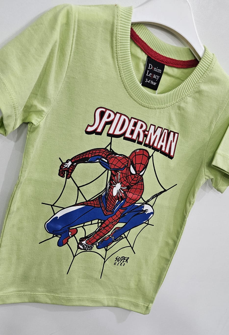 Green Spiderman Boys Shirt