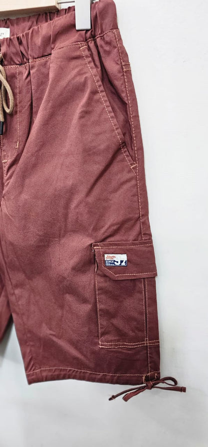 Men Cotton Shorts Rust