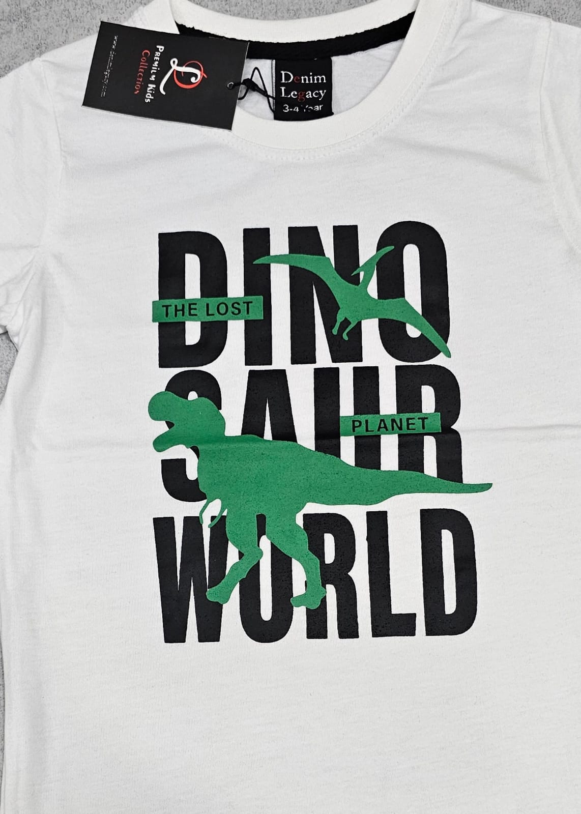 White Dino Boys Shirt