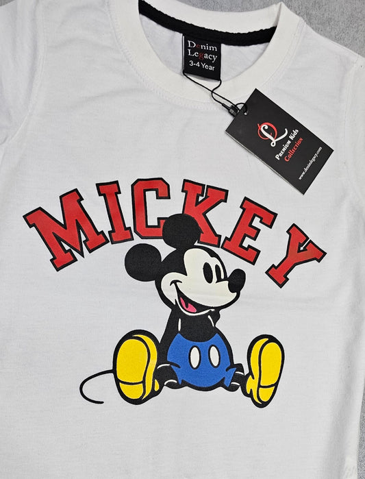 White Mickey Boys Shirt