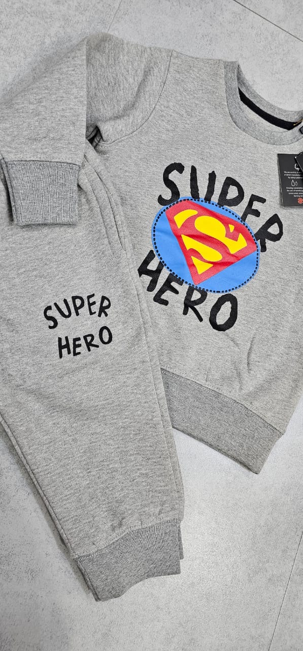 Grey Super Hero Boys Tracksuit