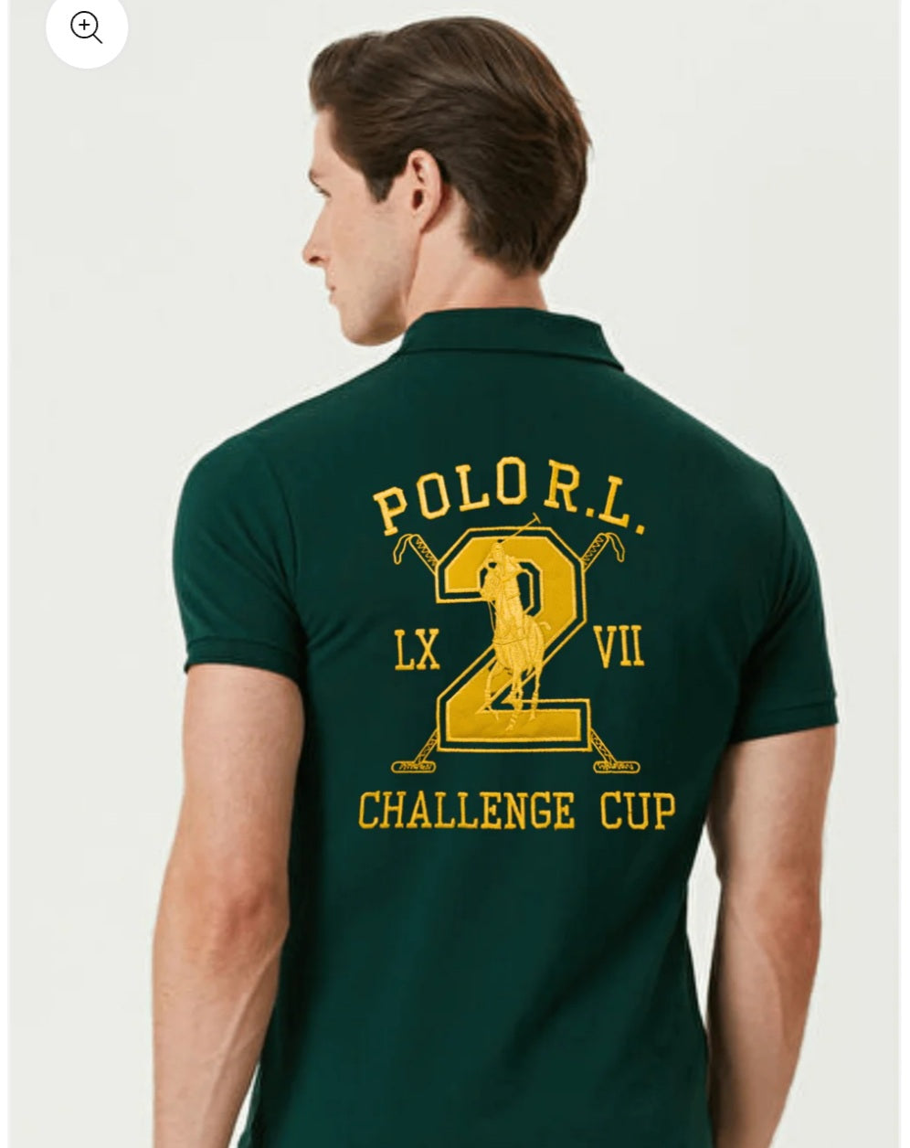 RL - Mens PiQue cotton polo shirts. Green