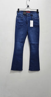 Mid Blue Bell Bottom stretch Ladies Jeans