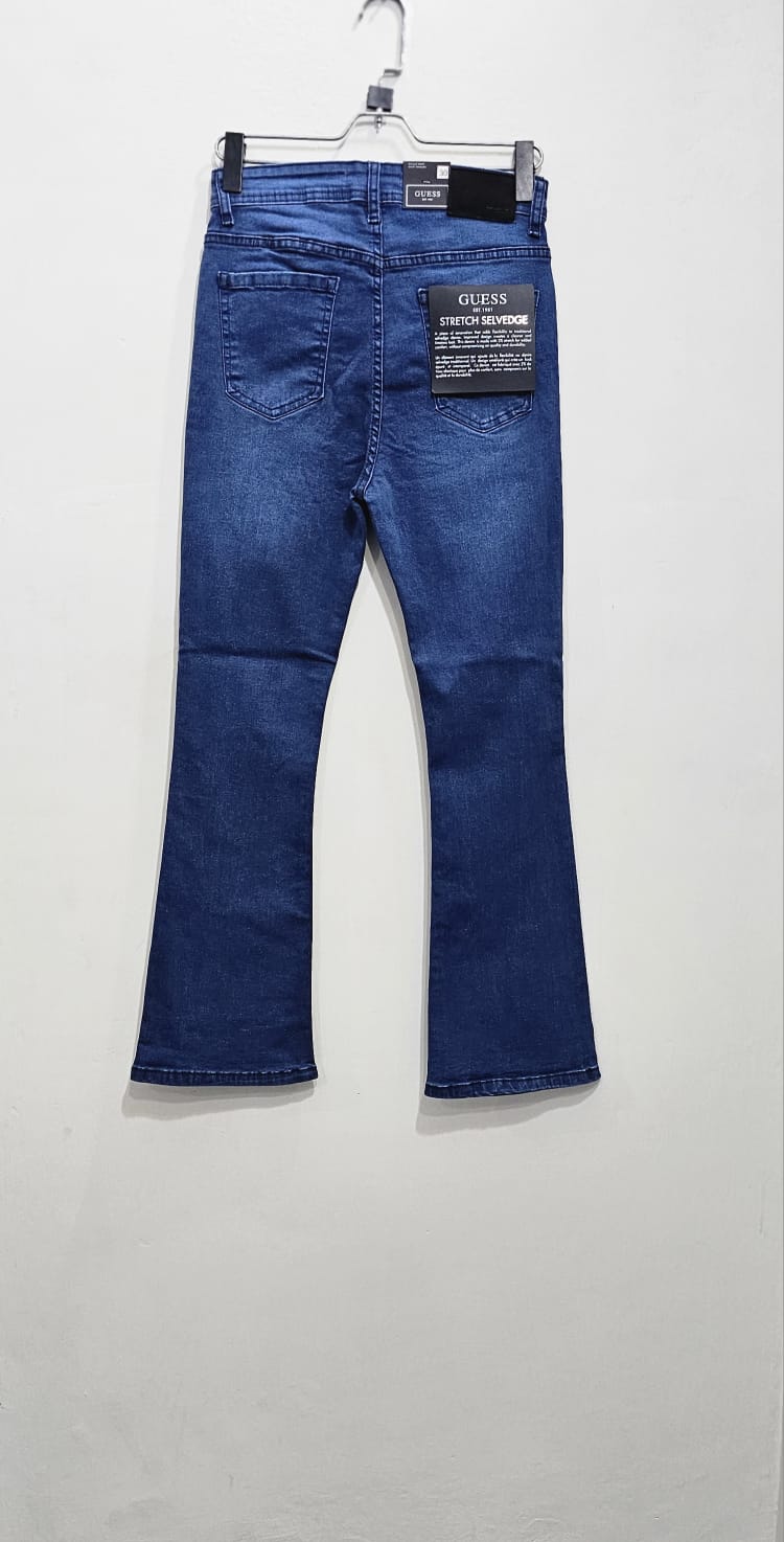 Mid Blue Bell Bottoms Ladies Jeans