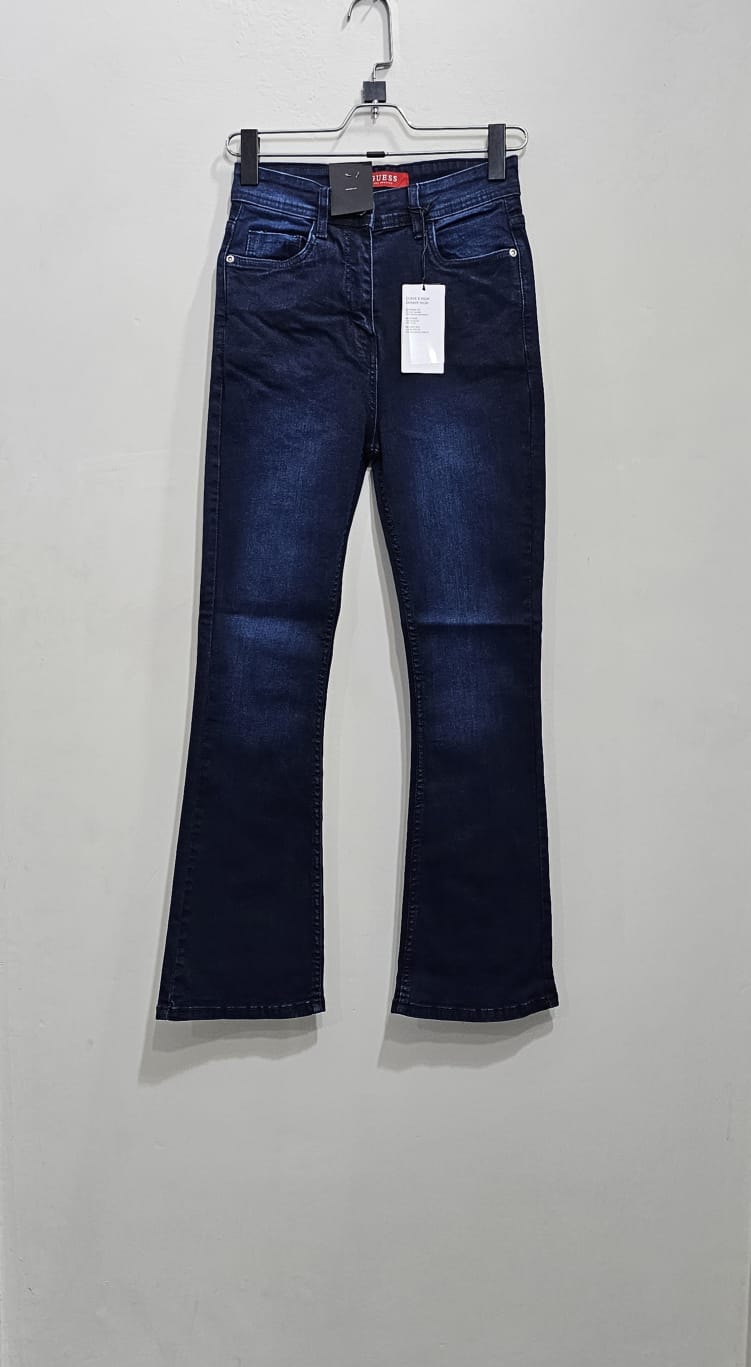 Dark Blue Bell Bottoms Ladies Jeans