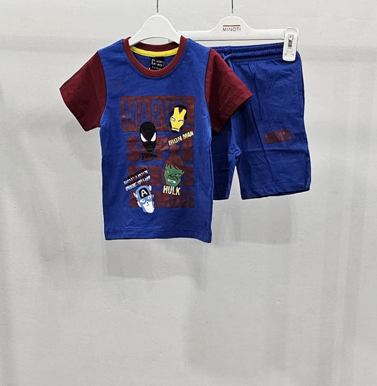 Boys cotton jersey fabric Track Suits  Colour Royal blue with contrast maroon Arms