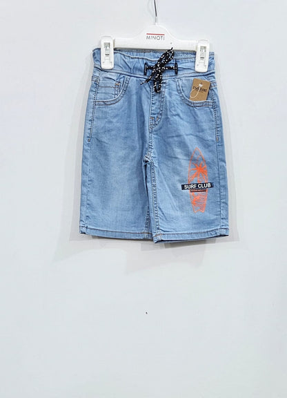 Boys Shorts Denim Stretch Fabric Colour Sky Blue