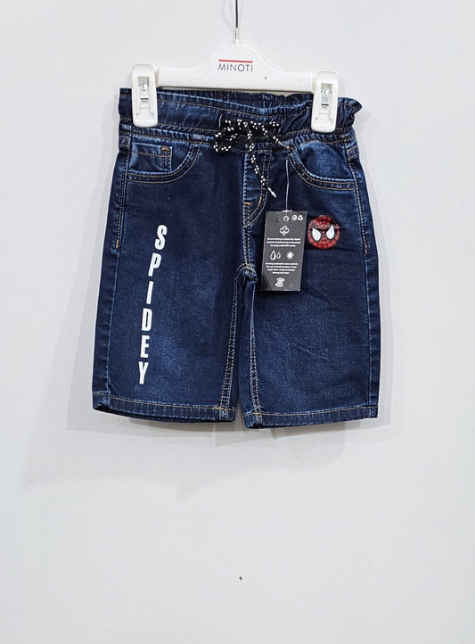 Boys Shorts Denim Stretch Fabric Colour Dark Blue