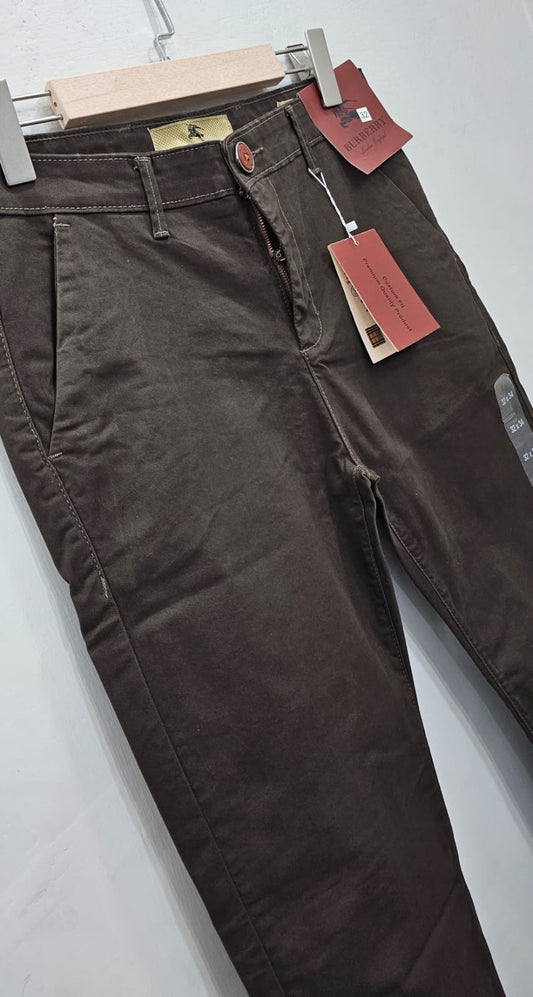 Men Cotton Jeans Chocolate Brown