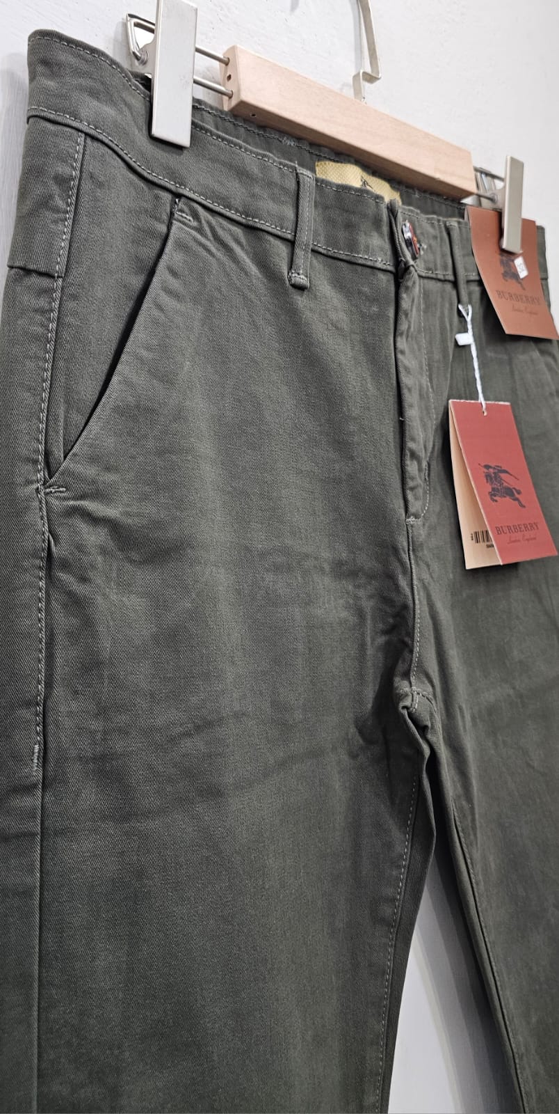 Men Cotton Jeans Milanch Green