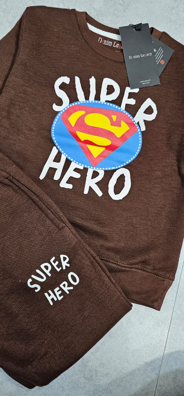 Brown Super Hero Boys Tracksuit