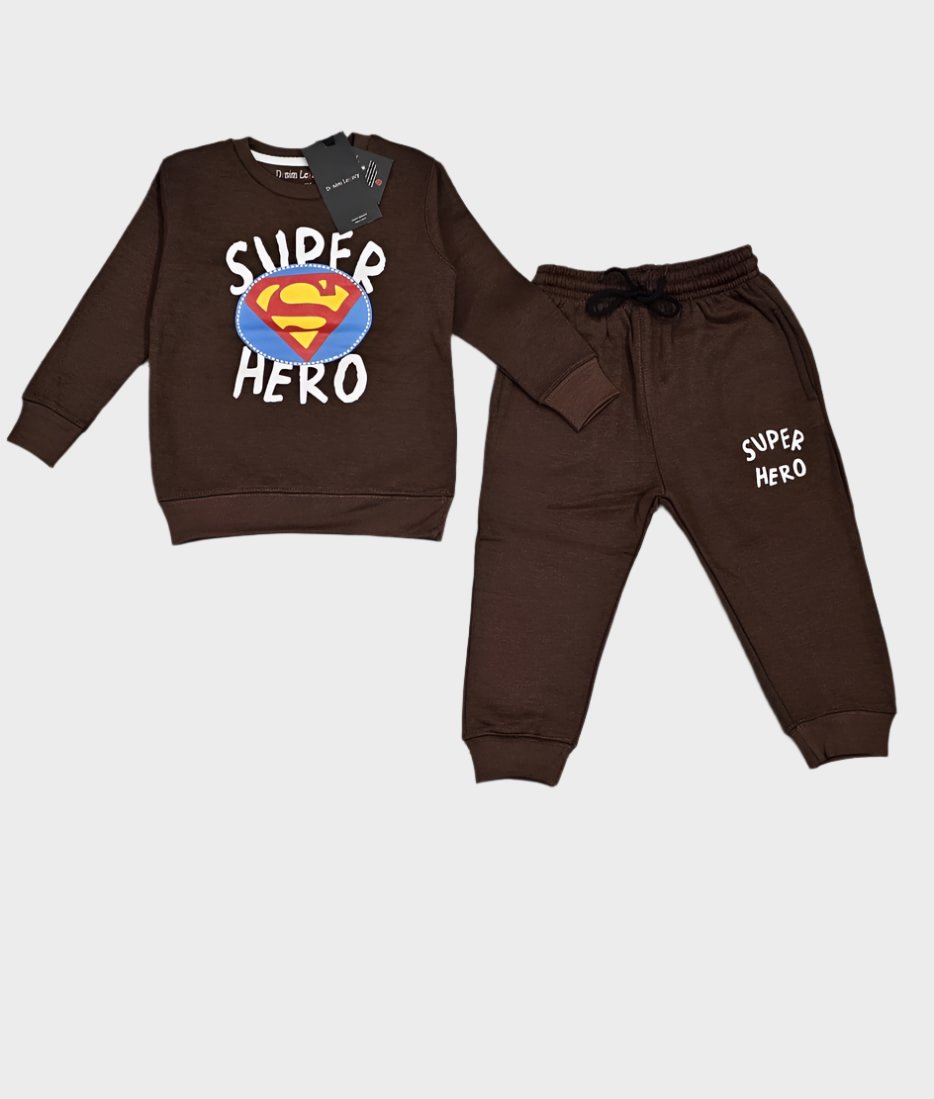 Brown Super Hero Boys Tracksuit