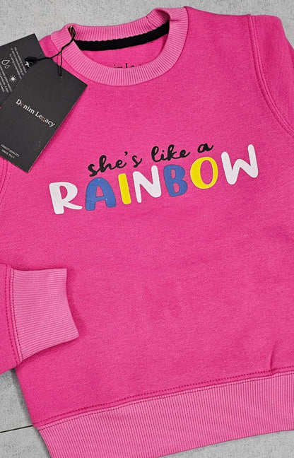 Pink Rainbow Girls Sweatshirt