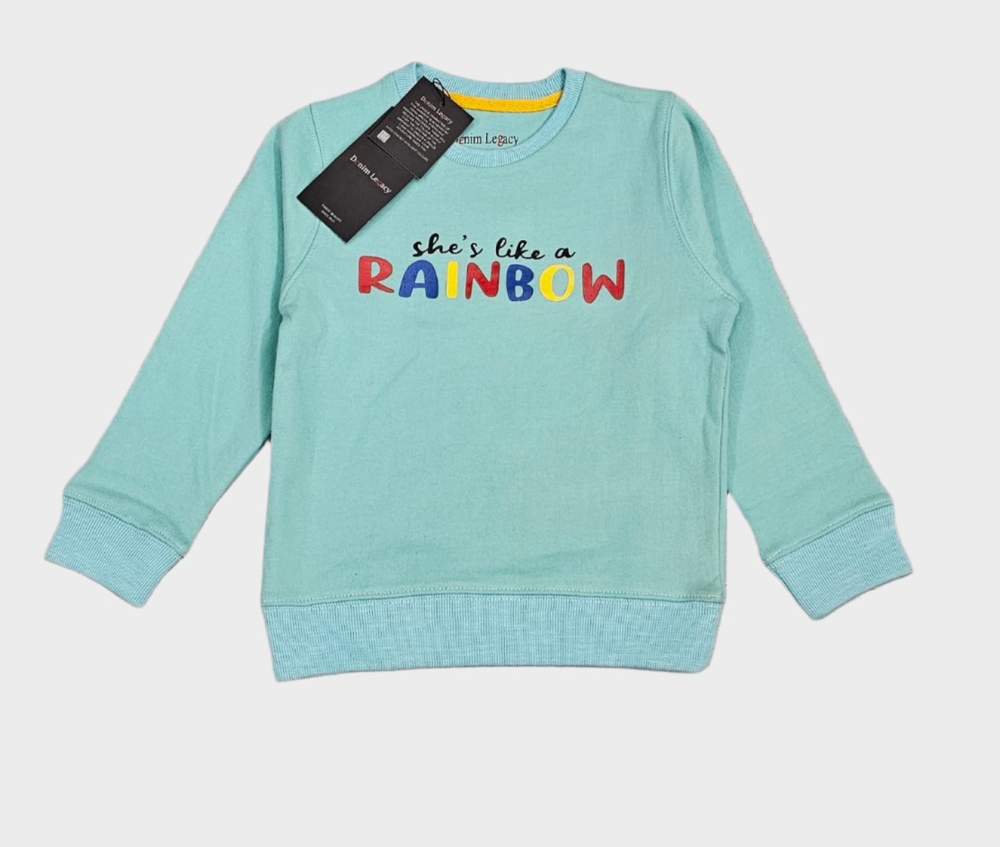 Light Blue Rainbow Girls Sweatshirt