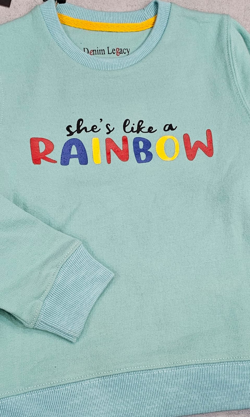 Light Blue Rainbow Girls Sweatshirt