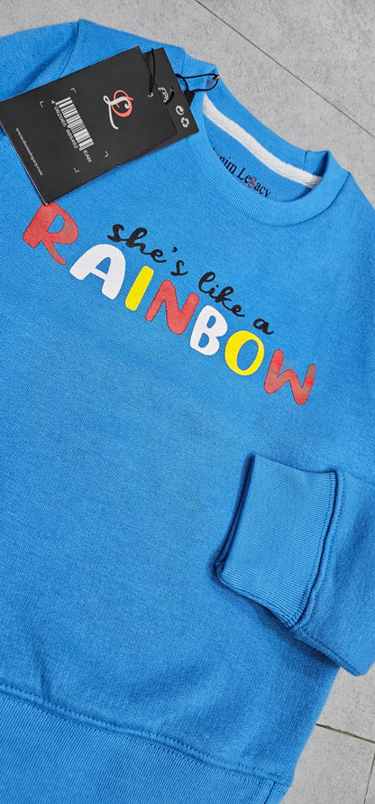 Blue Rainbow Girls Sweatshirt