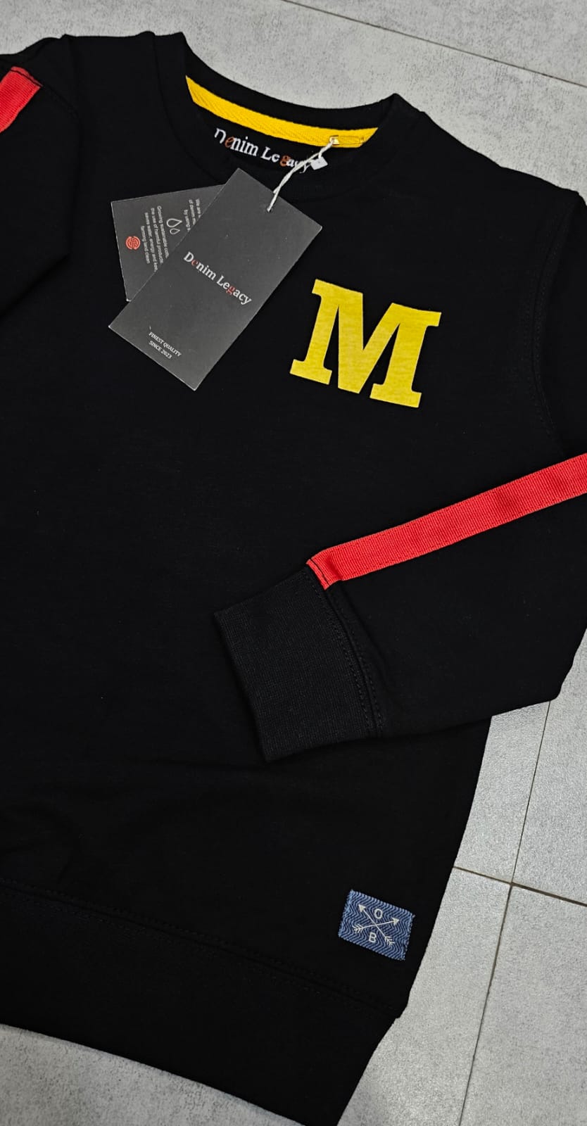 M Side Stripe Boys Sweatshirt