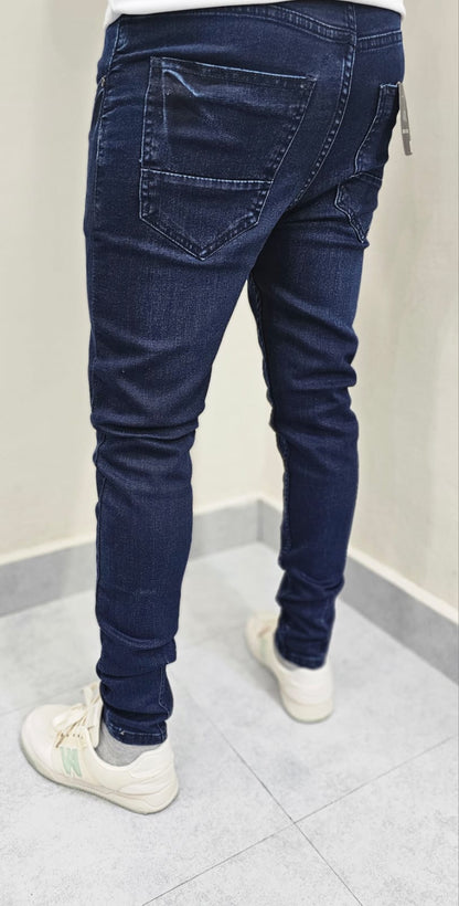 Dark Blue Ankle Fit Jeans