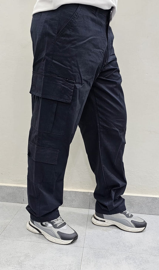 Navy Blue Cotton Cargo 8 Pockets