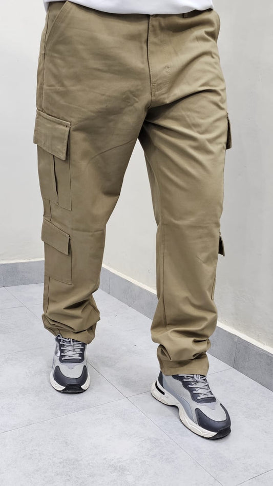 Khakhi Cotton Cargo 8 Pockets