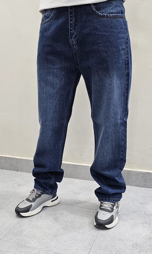 Mid Blue Loose Fit Jeans