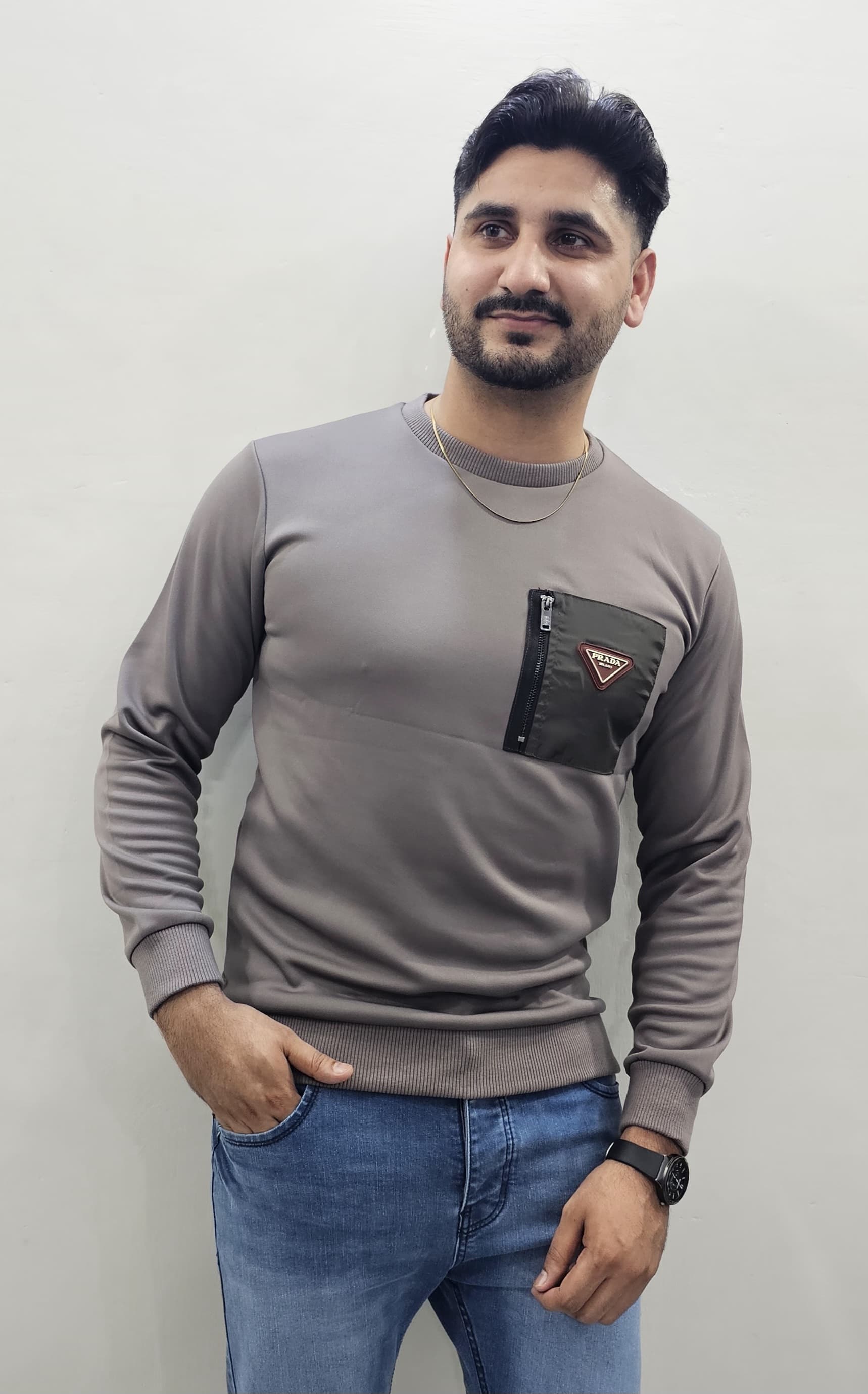 Coffee Brown Men's Premium Sweatshirts