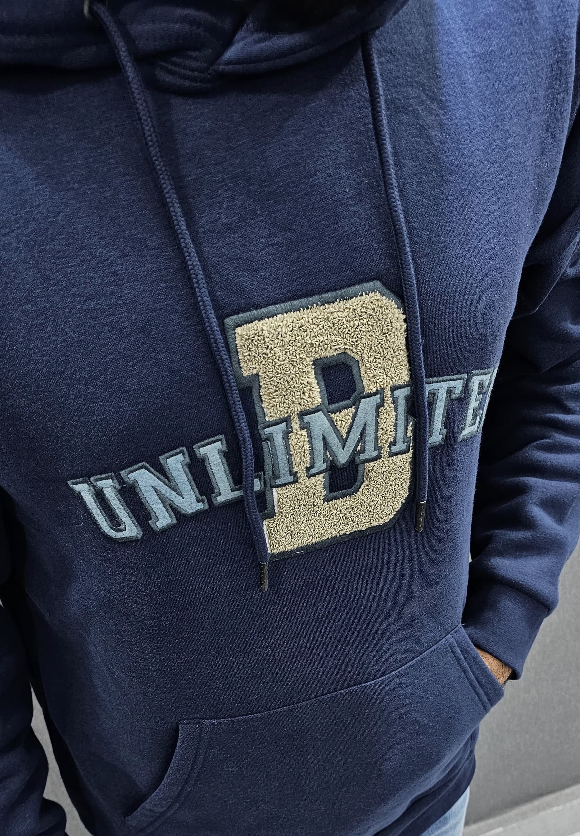 Navy Blue Men's Premium Hoodies Soft Fleece cotton fabric