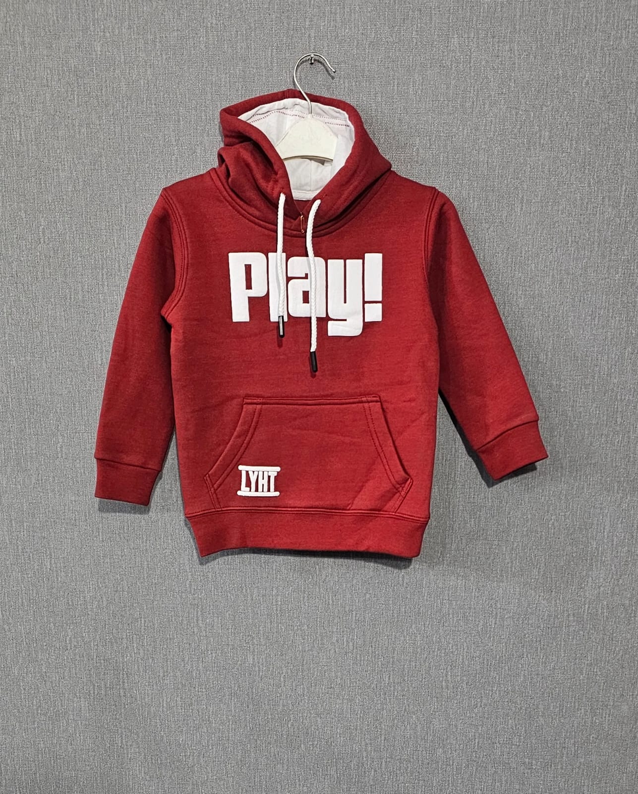 Play Red boys hoodies Cotton Fleece Fabric