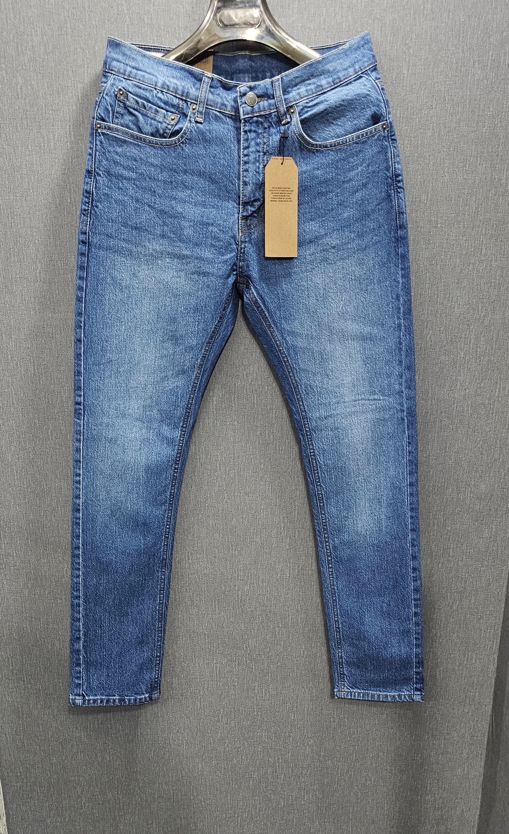 Mid Blue Regular Fit Jeans, stretch comfortable fabric