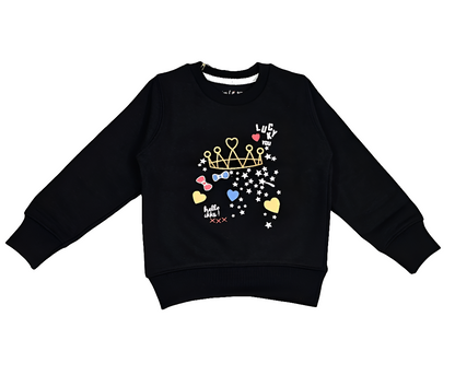 Black Crown Girls Sweatshirt